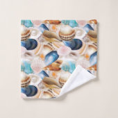 Vibrant partout sur les coquillages à motifs (Gant de toilette)