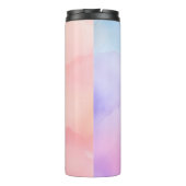 Vibrant Pastel Waterverf Naam Monogram Thermosbeker (Achterkant)