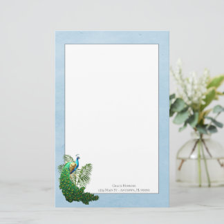 Vibrant Peacock | Blauwe bakkerij Briefpapier