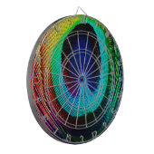 Vibrant Peacock Feather Dartbord (Voorkant Links)