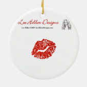 Vibrant Peacock Feather Keramisch Ornament (Achterkant)