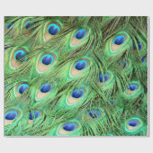 Vibrant Peacock Feathers Cadeaupapier (Vlak)