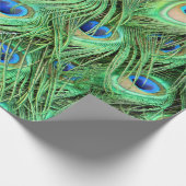 Vibrant Peacock Feathers Cadeaupapier (Hoek)
