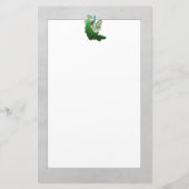 Vibrant Peacock | Grijze banketbakkerij Briefpapier (Achterkant)