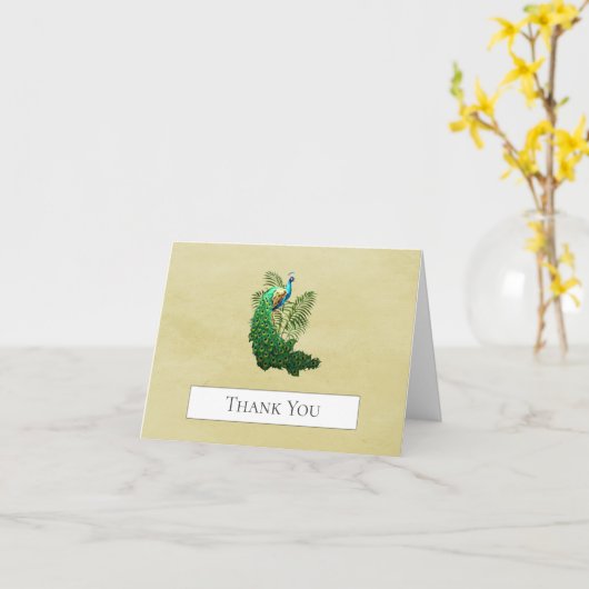 Vibrant Peacock Hartelijk dank | Gele Kaart (Gele Bloem)
