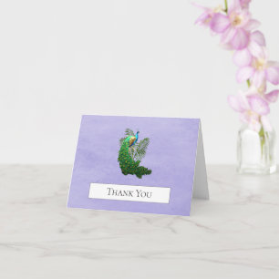 Vibrant Peacock Hartelijk dank Kaart van lavende