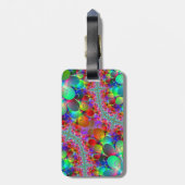 Vibrant Peacococks Bagagelabel (Achterkant verticaal)