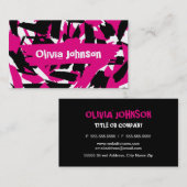 Vibrant penseelpatroon visitekaartje (Voorkant / Achterkant)