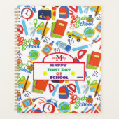 Vibrant personnalisable Retour au Motif scolaire (Devant)