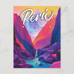 Vibrant Peru Mountain: een hedendaagse reis Briefkaart