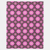 Vibrant pink and purple geometric pattern  fleece deken (Voorkant)