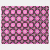 Vibrant pink and purple geometric pattern  fleece deken (Voorkant (Horizontaal))