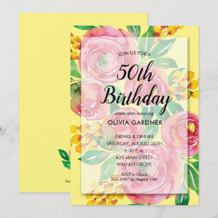 Vibrant Pink Floral Birthday