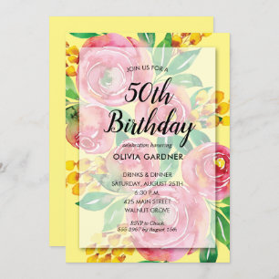 Vibrant Pink Floral Birthday