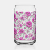Vibrant Pink Floral Pattern With Magenta Flowers (Gauche)
