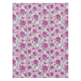 Vibrant Pink Floral Pattern With Magenta Flowers Tafelkleed