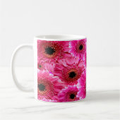 Vibrant Pink Gerbera Daisy Pattern Mug | Bold Flor (Gauche)
