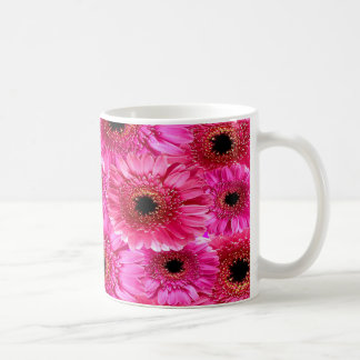 Vibrant Pink Gerbera Daisy Pattern Mug | Bold Flor Koffiemok