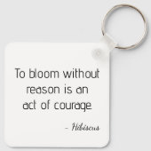 Vibrant pink hibiscus pixel art sleutelhanger (Achterkant)