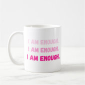 Vibrant Pink I Am Enough Self Worth Affirmation Koffiemok (Links)