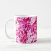 Vibrant Pink Peony Floral Classic Mug (Gauche)