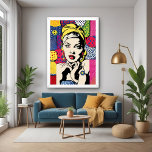 Vibrant Pop Art Portrait Retro Wall Art poster<br><div class="desc">Élevez votre espace avec ce portrait pop art vibrant, un mélange étonnant de design rétro et de modernité. Cette affiche brillante générée par l'IA est un complément parfait à tout décor de maison ou de bureau, apportant des couleurs audacieuses et une composition vivante à vos murs. Idéal pour les amateurs...</div>