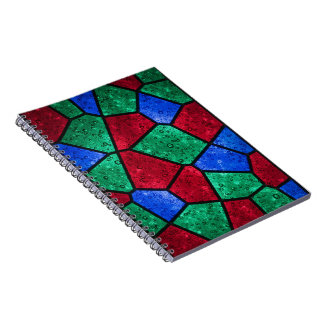 Vibrant Prism Rainbow Glass Mosaic Notebook Notitieboek