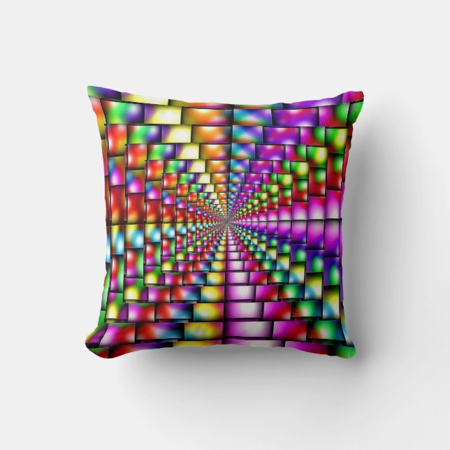 Vibrant Psychedelic Cushion Kussen (Voorkant)