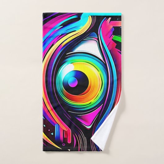 Vibrant Psychedelic Eye Art (Serviette à main)
