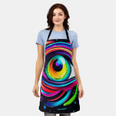 Vibrant Psychedelic Eye Art Schort (Gedragen)