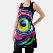 Vibrant Psychedelic Eye Art Schort (Insitu)