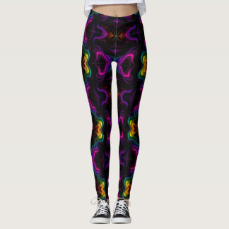 Vibrant Psychedelic Pattern | Neon Kaleidoscope Leggings