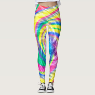 Vibrant Psychedelic Tie Dye Leggings