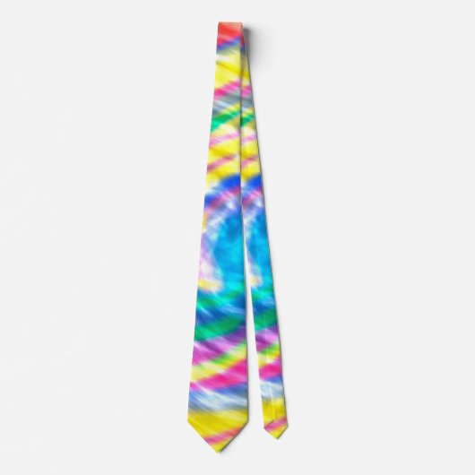 Vibrant Psychedelic Tie Dye Stropdas (Voorkant)