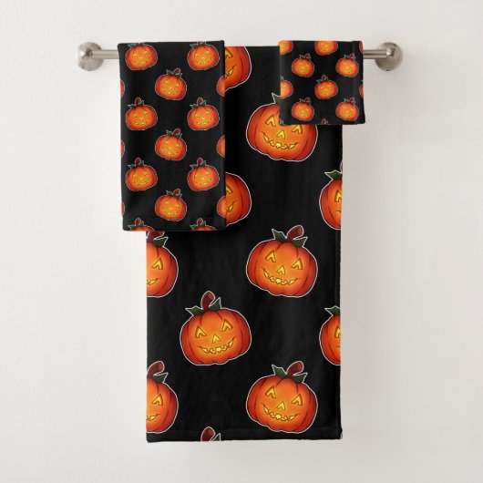 Vibrant Pumpkins Bath Towels Bad Handdoek (Insitu)