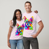 Vibrant Pup: Abstract Dog Art T-shirt (Unisex)