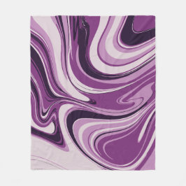 Vibrant Purple Swirl Abstract Art Fleece Deken
