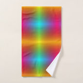 Vibrant rainbow gradient towel set and washcloth  (Serviette à main)