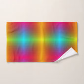 Vibrant rainbow gradient towel set and washcloth  (Serviette à main)