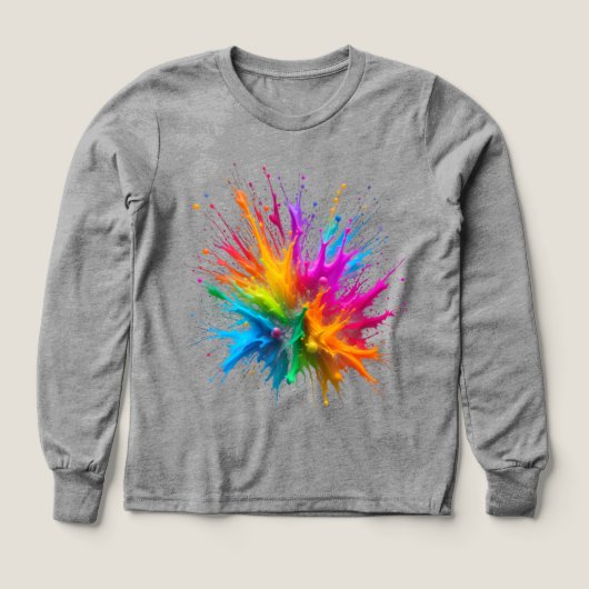 Vibrant Rainbow Paint Splatter Explosion (Motif recto)