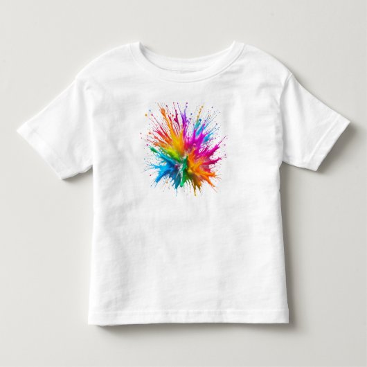 Vibrant Rainbow Paint Splatter Explosion Kinder Shirts (Voorkant)