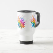 Vibrant Rainbow Paint Splatter Explosion Reisbeker (Voorkant rechts)