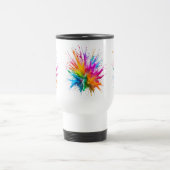 Vibrant Rainbow Paint Splatter Explosion Reisbeker (Center)