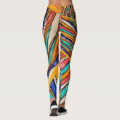 Vibrant Rainbow Pattern Girl's Leggings (Achterkant)