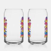 Vibrant Rainbow Stay Trippy Hippie Quote Blikvorm Glas (Links)