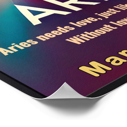 Vibrant Ram Zodiac Sign Poster (Hoek)