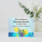 Vibrant Rays Custom Cleaning Service Business Briefkaart (Staand voorkant)