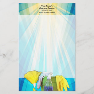 Vibrant Rays Custom Cleaning Service Business Briefpapier
