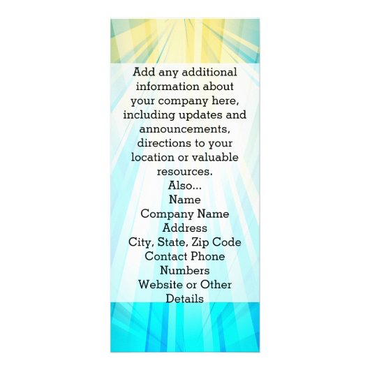 Vibrant Rays Custom Cleaning Service Business Reclamekaart (Achterkant)