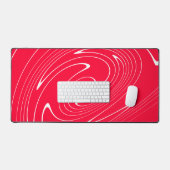 Vibrant Red Abstract Swirl Bureaumat (Keyboard & Muis)